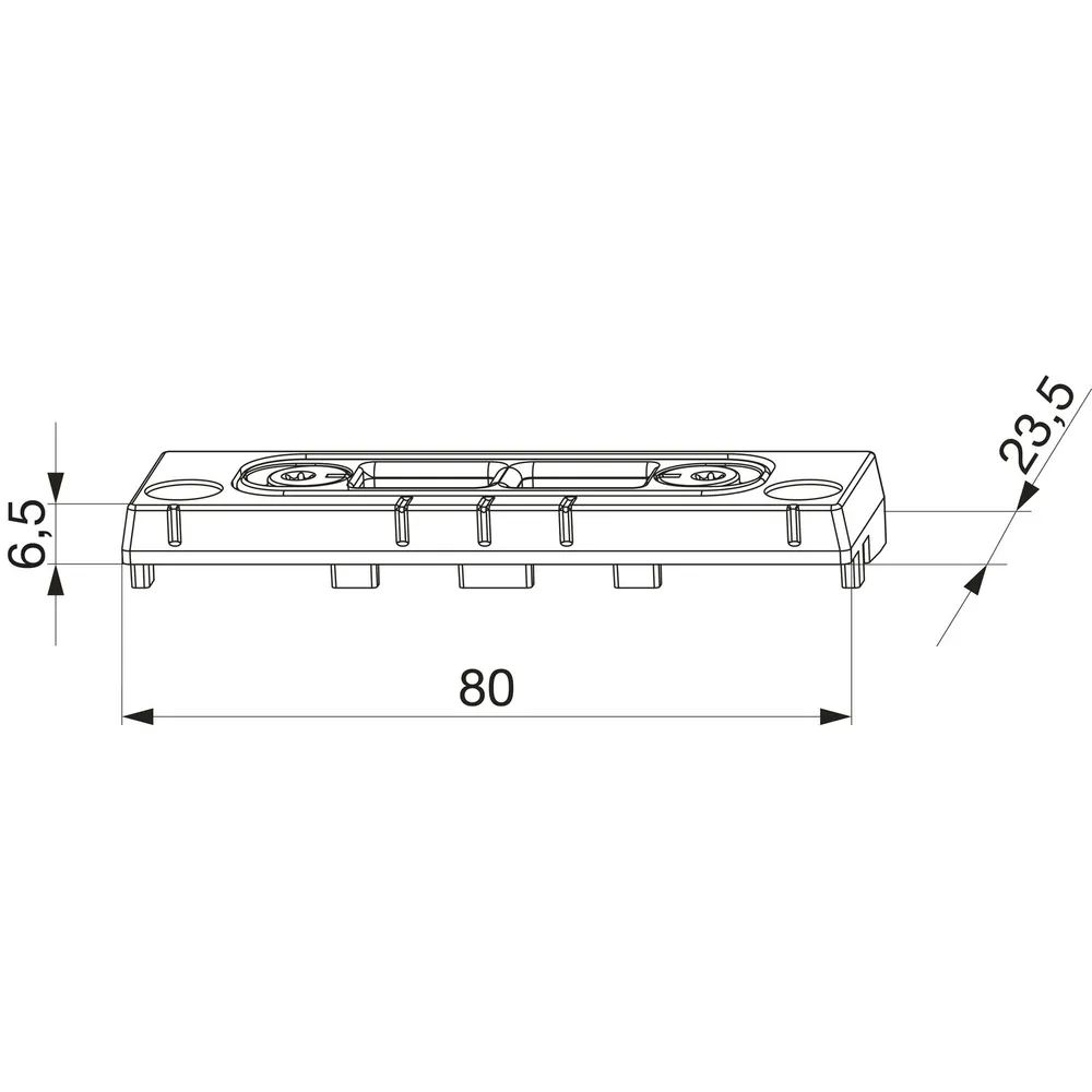MACO Riegelschließteil PVC 12/20-13, REHAU/OSMOPANE/VIVA PLAST, silber (26460)