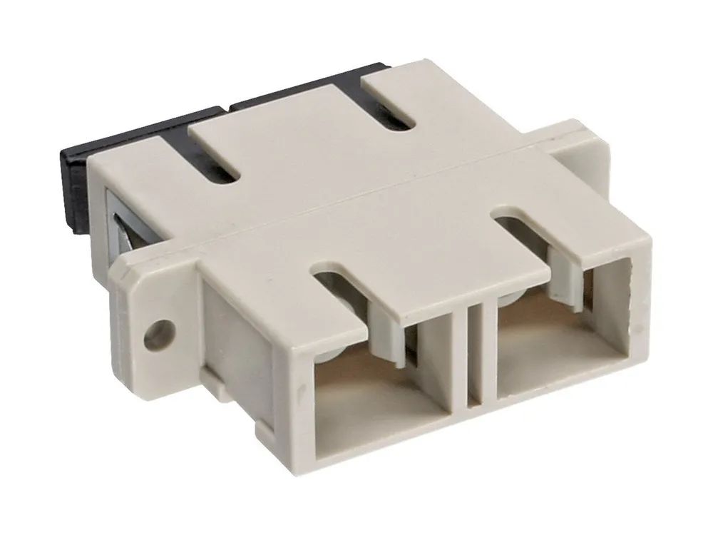 InLine LWL Kupplung - Duplex SC/SC - multimode - beige - Keramik-Hülse - zum Einbau