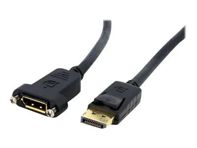 StarTech.com 3 ft. (0.9 m) Displayport Male to Female Cable - Mounting - Latched Connectors - DisplayPort - DP Monitor Cable (DPPNLFM3)