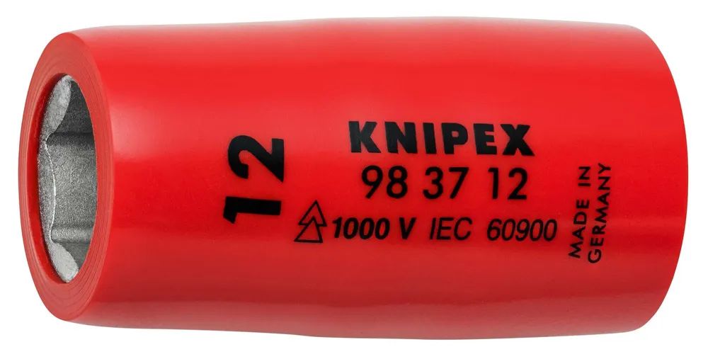 KNIPEX Steckschlüsseleinsatz für Sechskantschrauben mit Innenvierkant 3/8" 44 mm