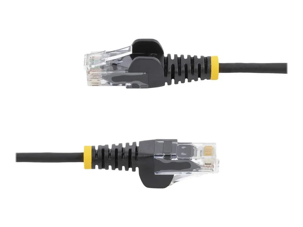 StarTech.com 1,5 m Cat6-Kabel - Schlankes Cat6-Patchkabel - Schwarz - Snagless RJ45-Anschlüsse - Gigabit-Ethernet-Kabel - 28 AWG (N6PAT150CMBKS)