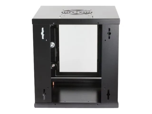 Intellinet Network Cabinet, Wall Mount (Standard), 6U, Usable Depth 265mm/Width 239mm, Black, Assembled, Max 60kg, Metal & Glass Door, Back Panel, Removeable Sides,Suitable also for use on desk or floor, 10",Parts for wall install (eg screws/rawl plu