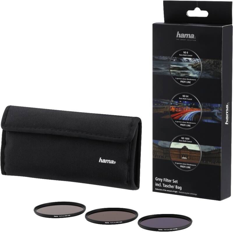 Hama 76901 Graufilter-Set ND8, 64, 1000, 67mm