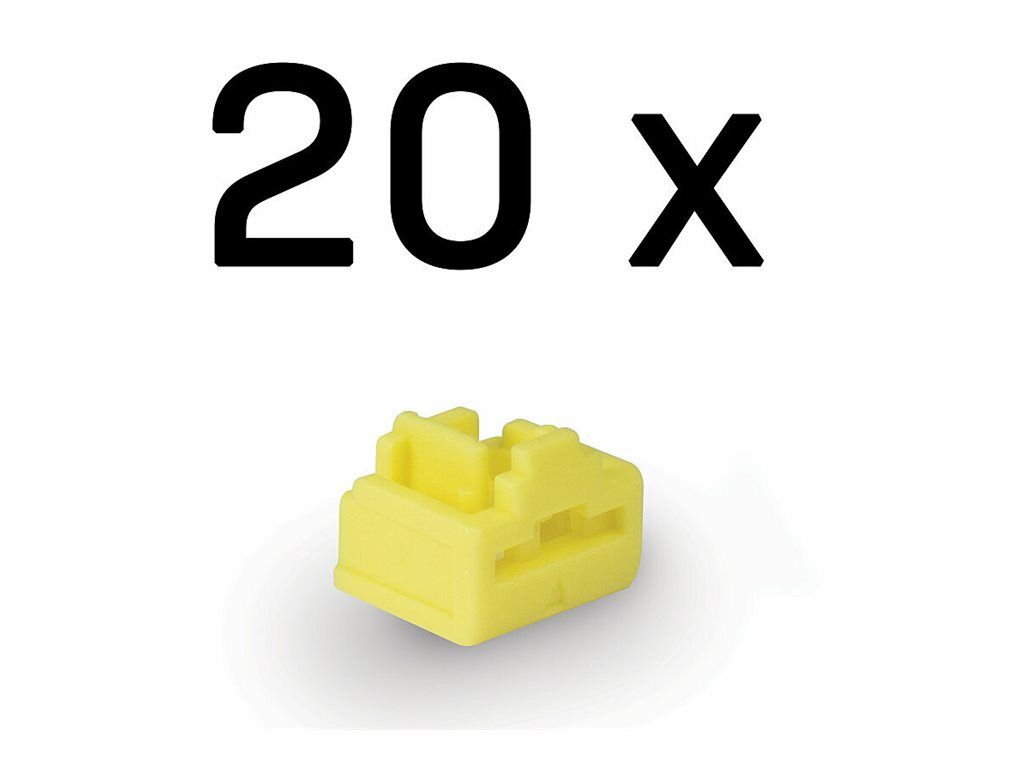 Lindy LAN-Portblocker - Gelb (Packung mit 20)
