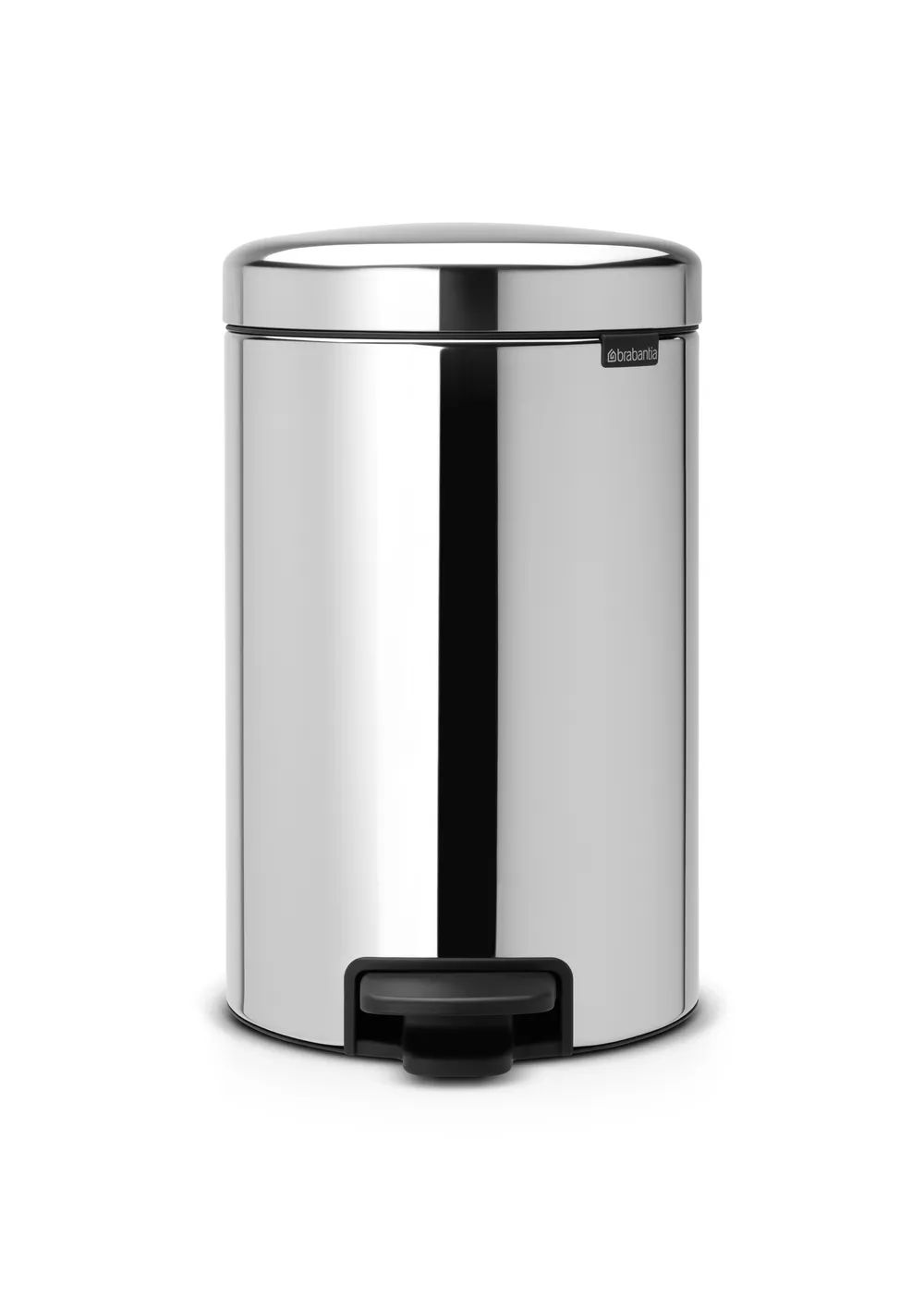 Brabantia NewIcon Treteimer, 12L - Brilliant Steel - verzinkt