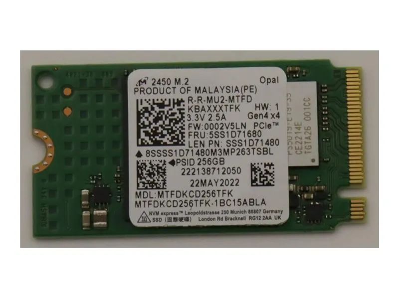 Lenovo Micron - SSD - verschlüsselt - 256 GB - intern
