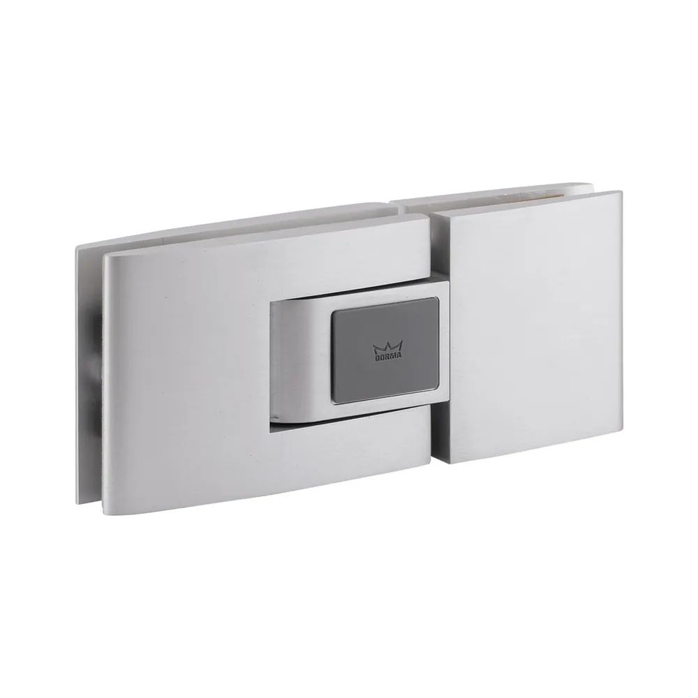 Dorma-Glas Pendeltürbeschlag Tensor Glas-Glas, Feststellpunkt 90°,Aluminium silber eloxiert