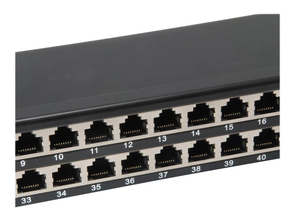 Equip Pro - Patch Panel - Rack montierbar - CAT 6 - STP - RJ-45 X 48 - Schwarz - 1U - 48.3 cm (19")
