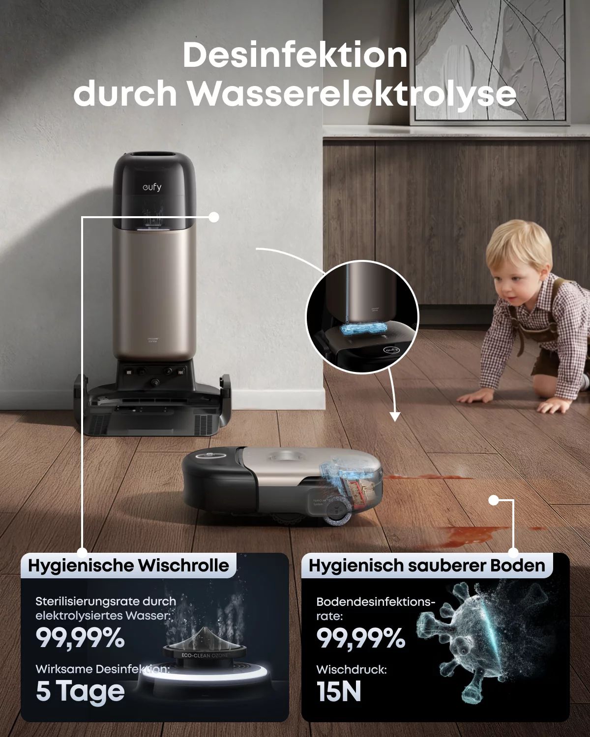 eufy Saug- und Wischroboter HydroJet S2