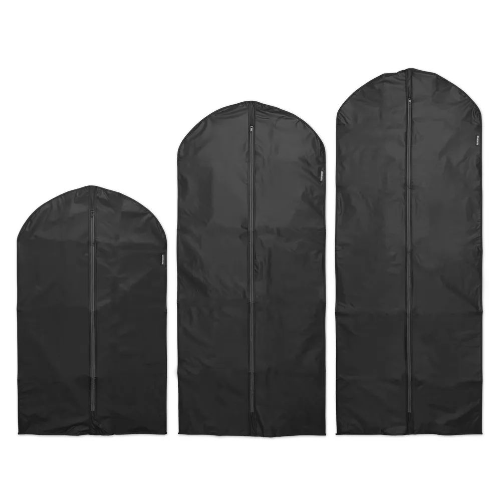 Brabantia Kleiderschutzhüllen. 3-er Set - Black