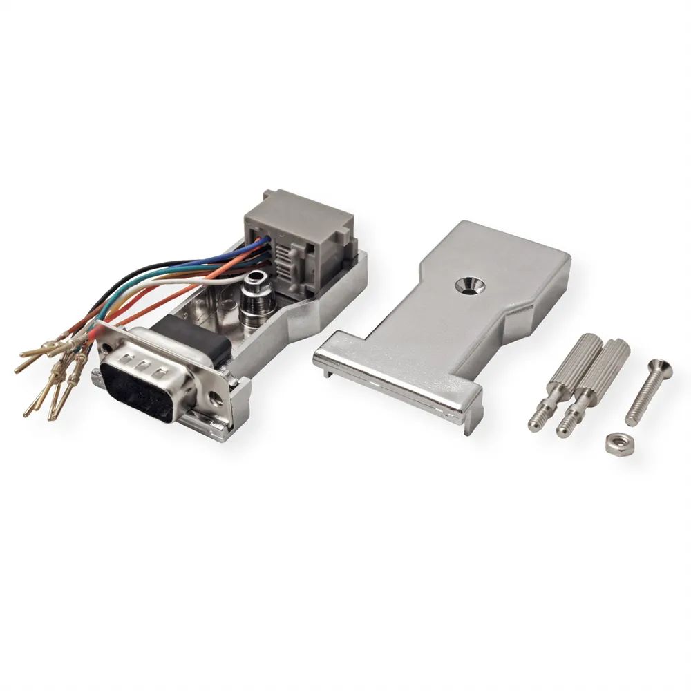 ROLINE DB9 Stecker-RJ45 Buchse 8P/8C 8Ltg., silberfarben