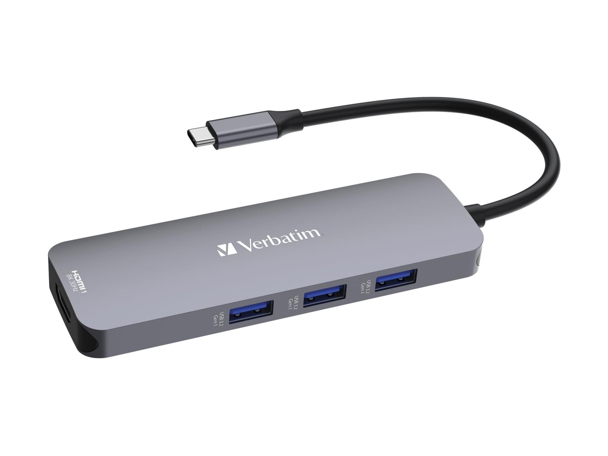 Verbatim CMH 08 - Hub - 1 x HDMI + 1 x USB-C (Spannungsversorgung)