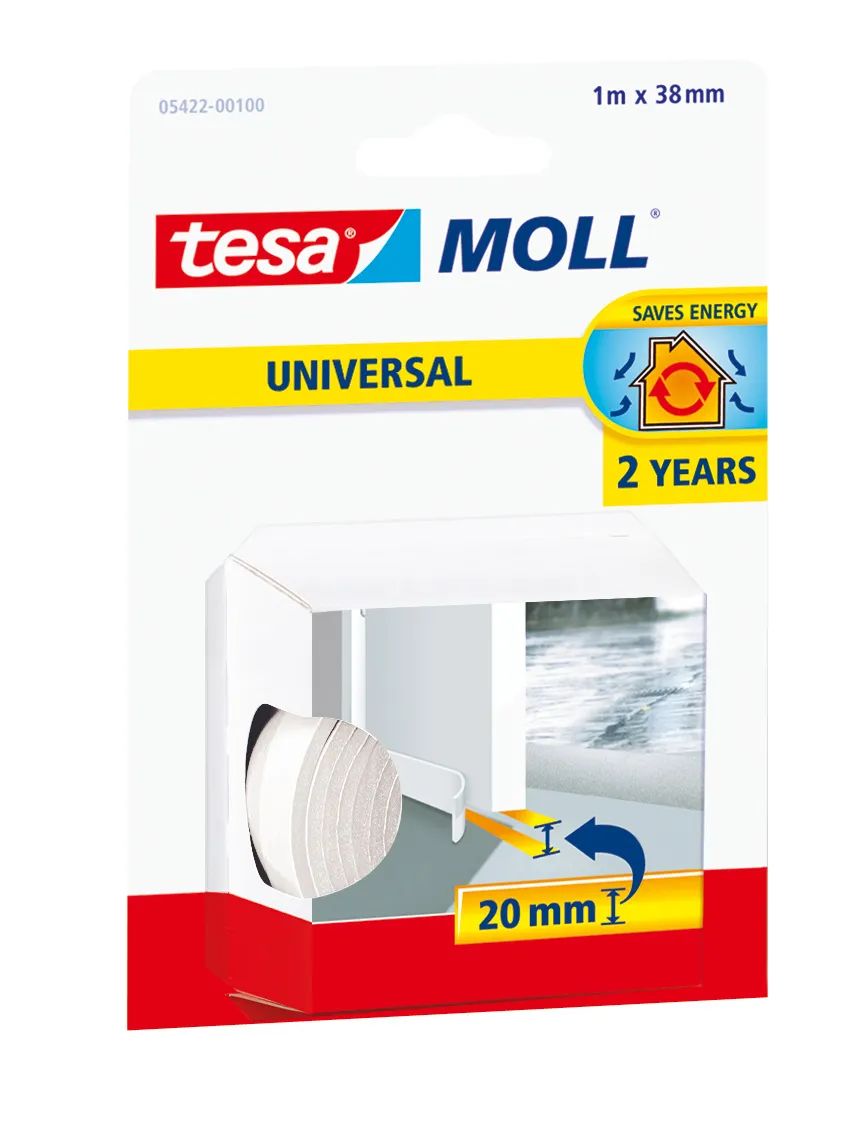 tesa® Türbodendichtung, 1m x 38mm, Schallschutz und Zugluftstopper