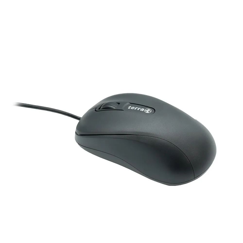 TERRA Mouse 1500 Corded USB black symmetrisch kabelgebunden - Maus - 1.000 dpi