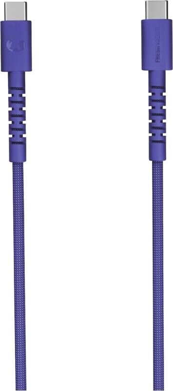Fresh 'n Rebel USB-C zu USB-C silikon geflochtenes Kabel "FlexWave" 2m, 100W True Blue