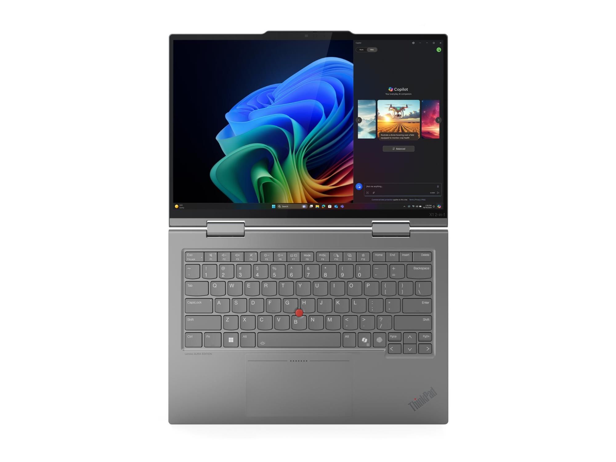 Lenovo ThinkPad X1 2-in-1 Gen 10 21NU - Flip-Design - Intel Core Ultra 7 258V / 2.2 GHz - Evo - Win 11 Pro - Intel Arc Graphics 140V - 32 GB RAM - 1 TB SSD TCG Opal Encryption 2, NVMe, Performance - 35.6 cm (14")
