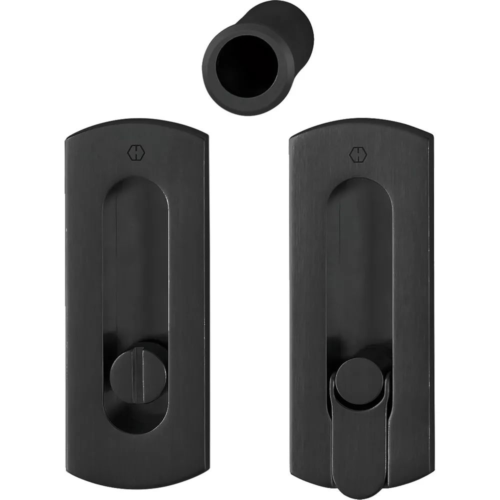 HOPPE Schiebetürmuschel Set M463 - WC, Messing schwarz satiniert