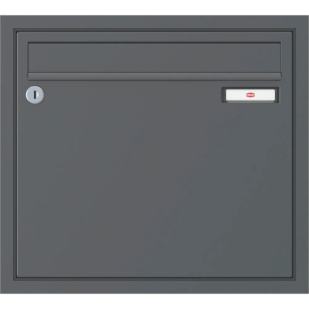 RENZ Unterputzbriefkasten 370 x 330 x 100 mm, Stahl anthrazitgrau RAL 7016