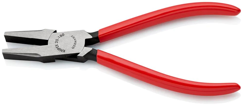 KNIPEX Flachzange mit Kunststoff überzogen schwarz atramentiert 180 mm