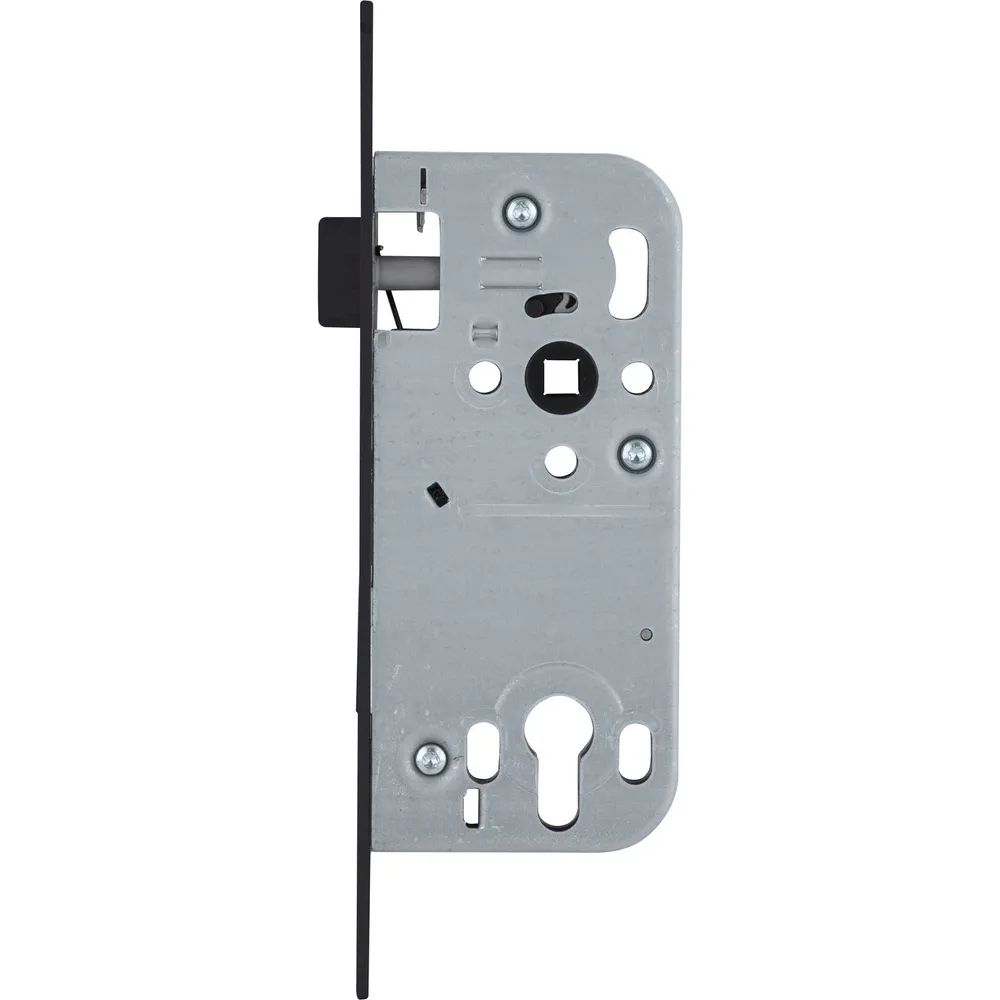 SOLIDO Einstemmschloss 320 PZ, DM 50, Nuss 8,5, Stahl schwarz KTL-beschichtet