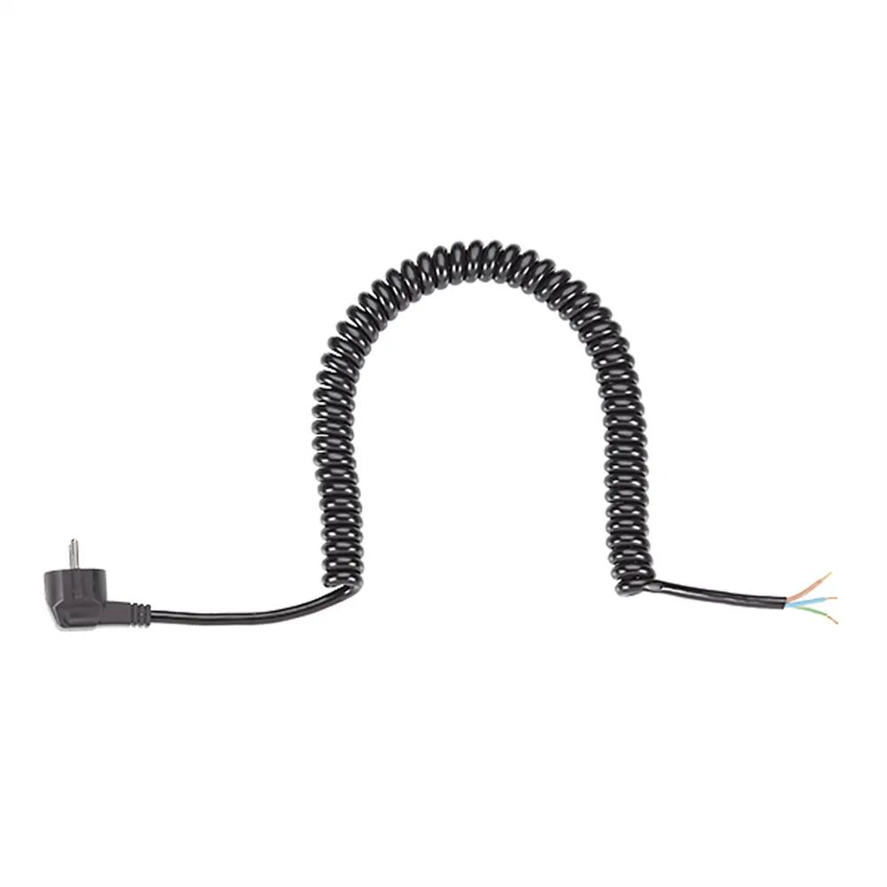 BACHMANN Wendelleitung 1-4m schwarz, H05VV-F 3G1,5mm² AEH/CEE7/7