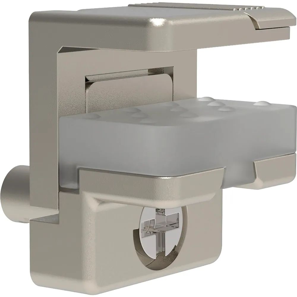 EFFEGI BREVETTI Glasbodenträger Alfa Glass Lock Stop2 zum Stecken, vernickelt