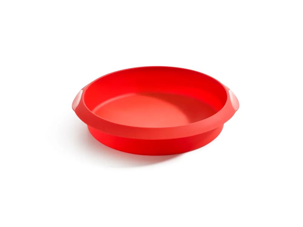 Lékué Runde Silikon-Kuchenbackform, 24 cm - Red