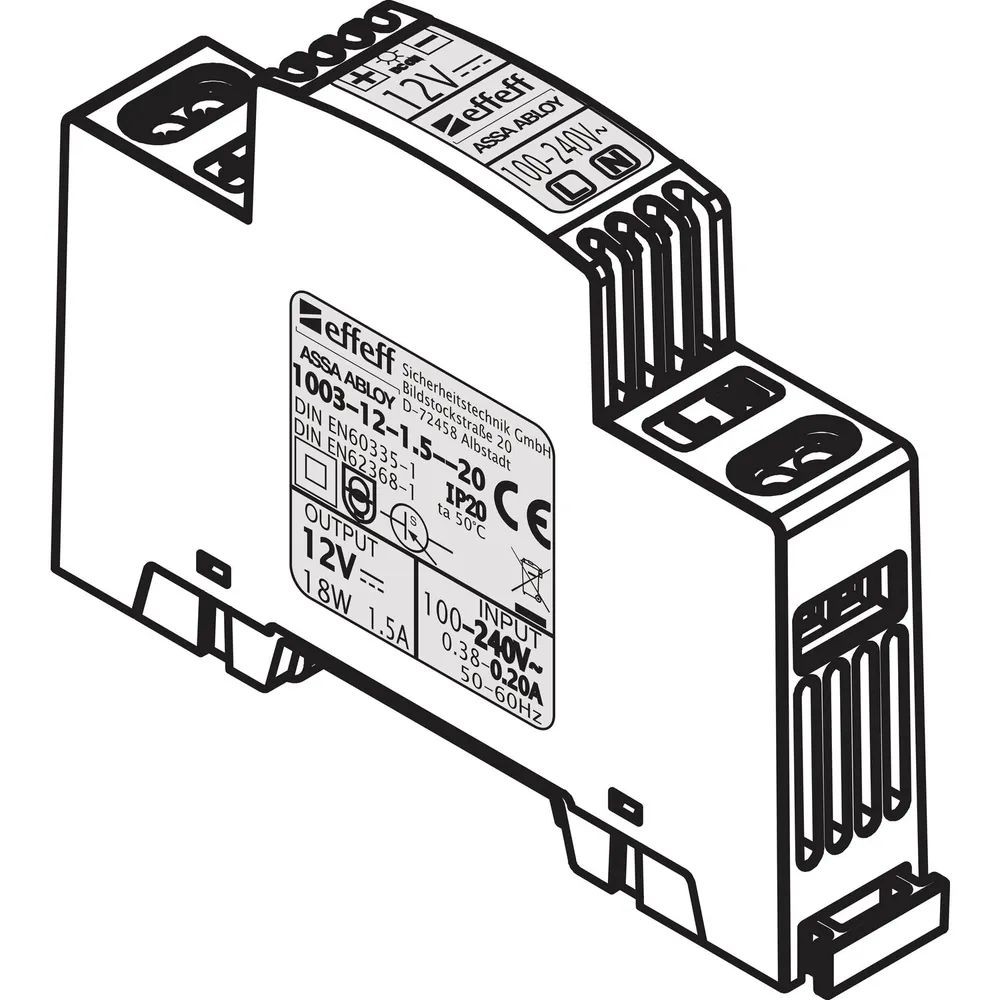 EffEff Netzgerät für Hutschiene 1003-12-1.5--20