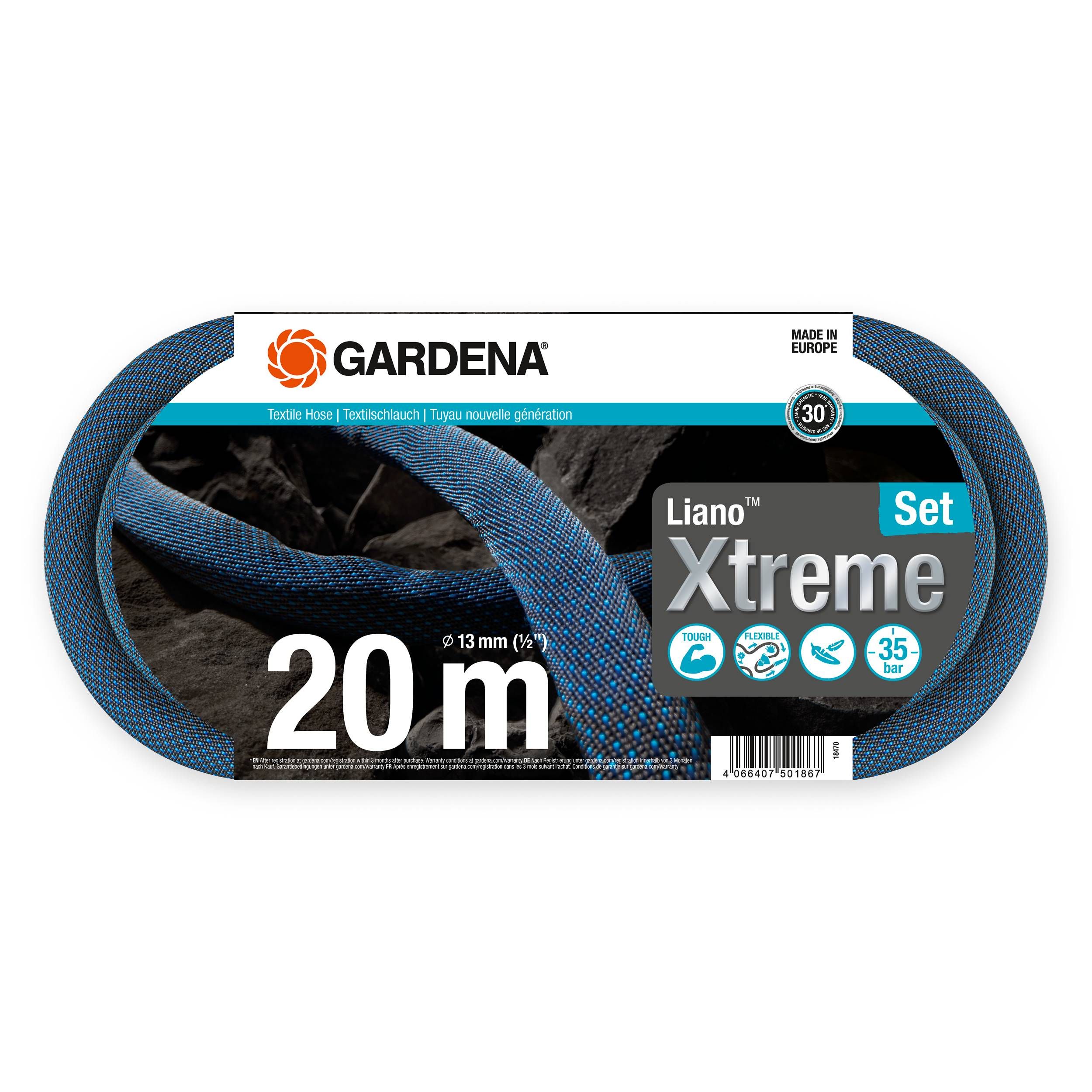 Gardena Liano™ Xtreme 1/2", 20 m Set