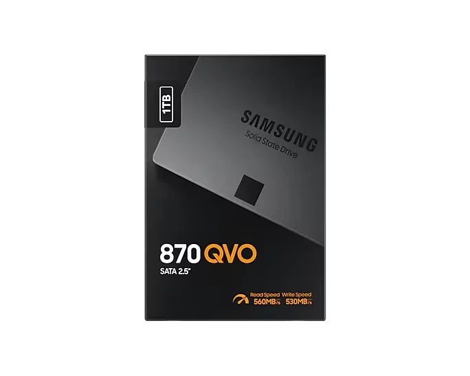 Samsung 870 QVO MZ-77Q1T0BW - SSD - verschlüsselt - 1 TB - intern - 2.5" (6.4 cm)