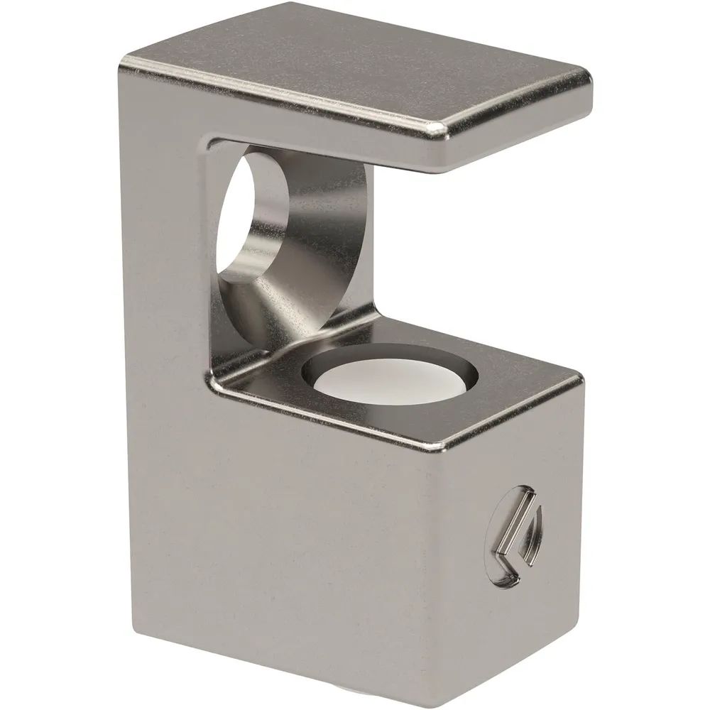 ITALIANA FERRAMENTA Glasbodenträger GRACE zum Schrauben Glas 5-6mm, vernickelt