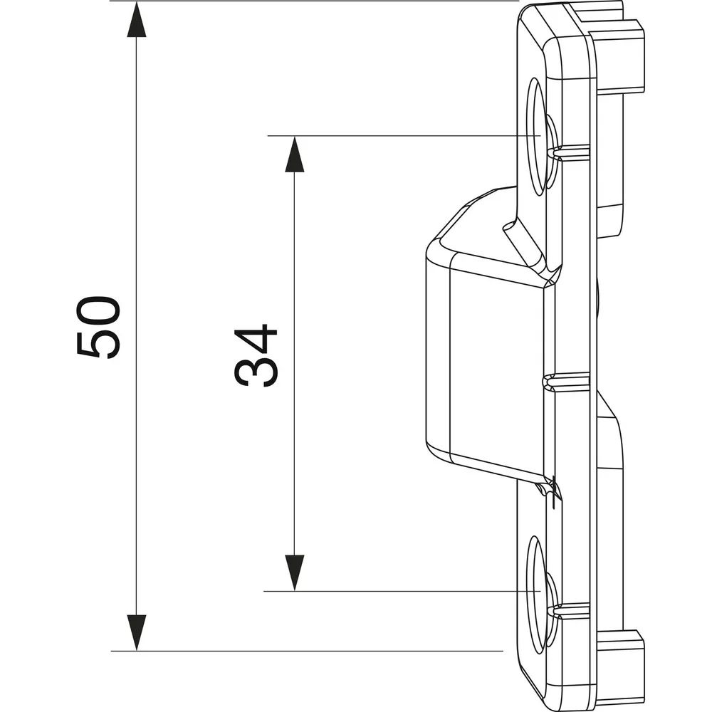 MACO Anpressverschluss verdeckt PVC Rahmenteil KBE 70 silber (362285)