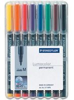 STAEDTLER Lumocolor - Filzstift - permanent - gemischte Farben - 1 mm - Mittel (Packung mit 8)