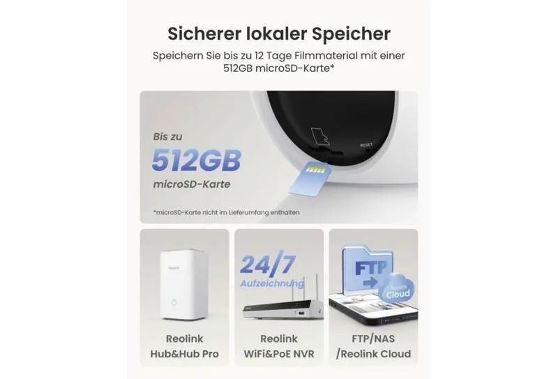 Reolink E340 4K PTZ Wifi Kamera 3x Zoom