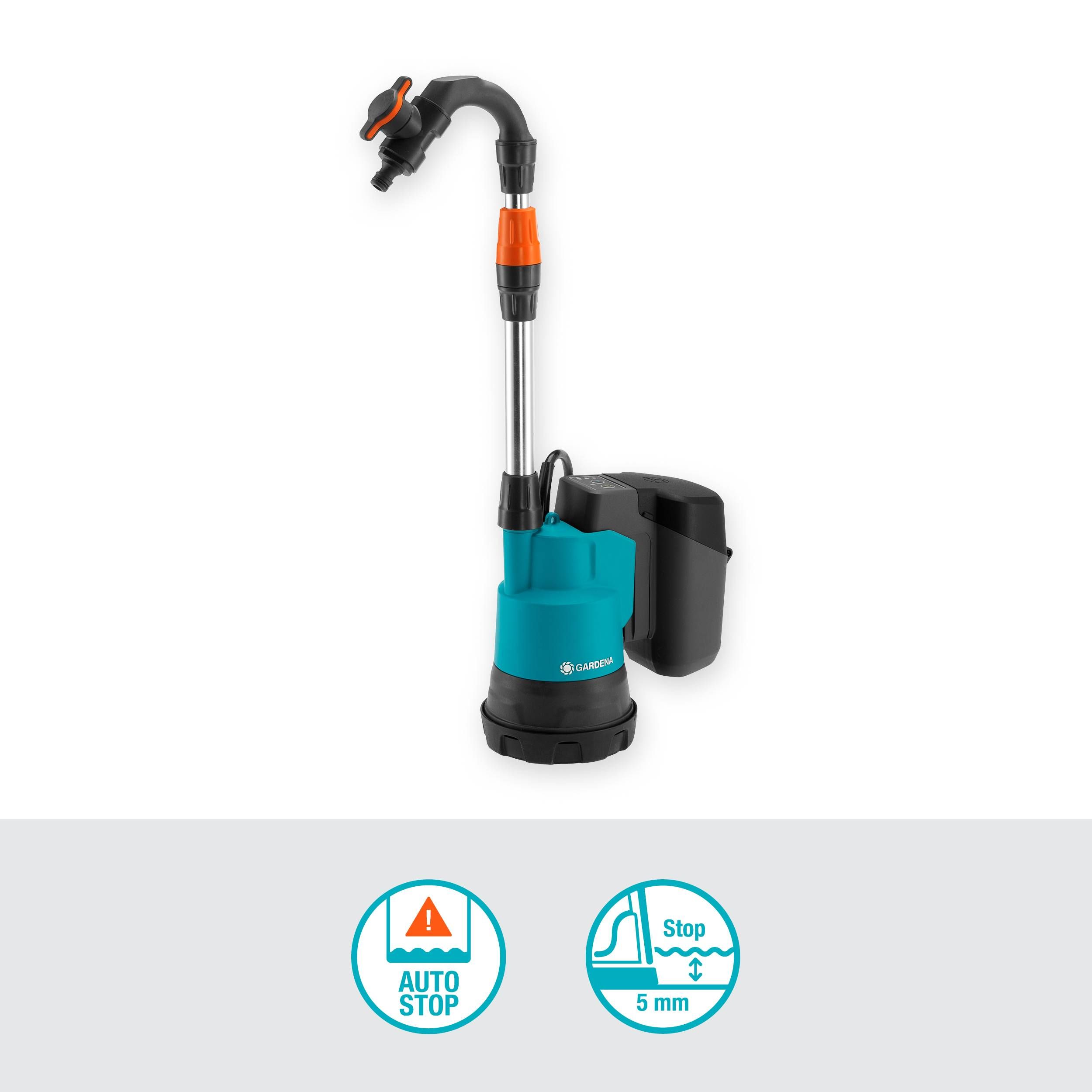 Gardena Akku-Regenfasspumpe 2000/2 18V P4A Ready-To-Use Set