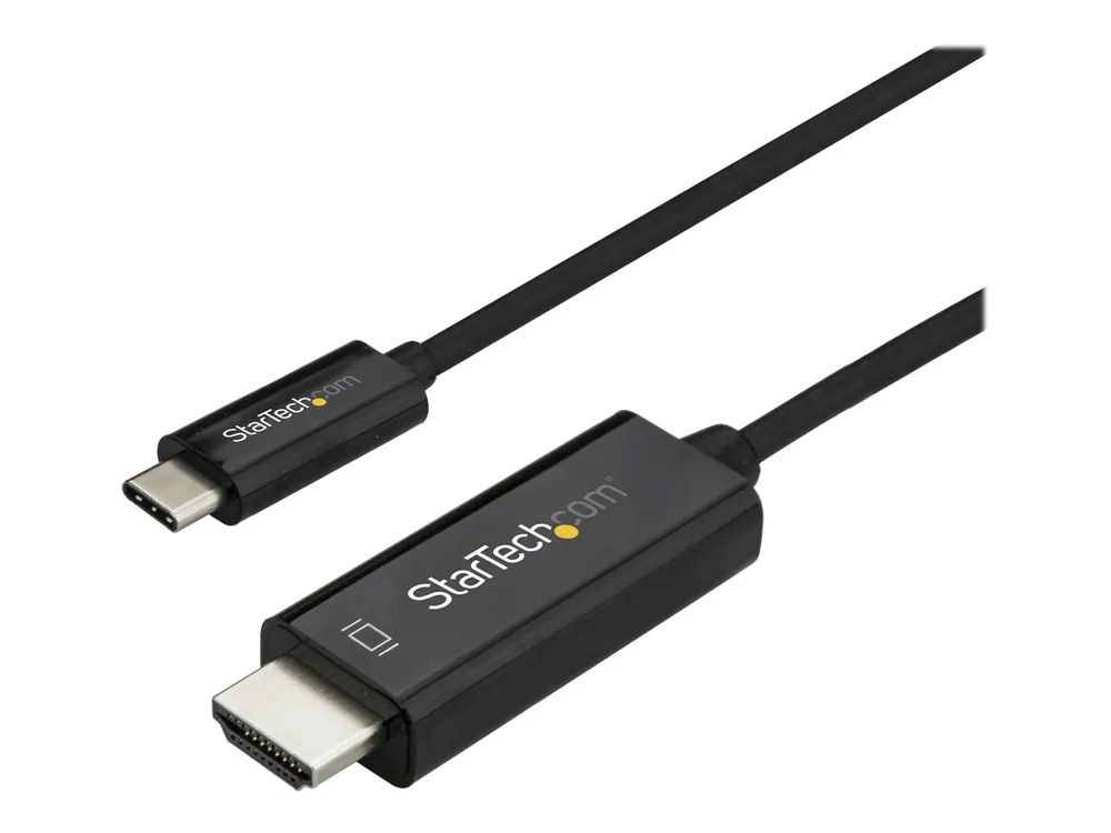 StarTech.com 10ft (3m) USB C to HDMI Cable, 4K 60Hz USB Type C to HDMI 2.0 Video Adapter Cable, Thunderbolt 3 Compatible, Laptop to HDMI Monitor/Display, DP 1.2 Alt Mode HBR2 Cable, Black - 4K USB-C Video Cable (CDP2HD3MBNL)