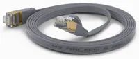 WANTEC Flaches CAT6A FTP Patchkabel - 2 m - Cat6a - F/UTP (FTP) - RJ-45 - RJ-45 - Grau