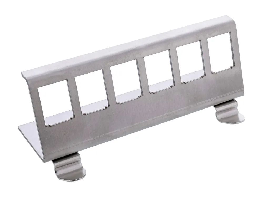 InLine Keystone SNAP-In Metall-Modulhalter - 6-fach für Hutschiene