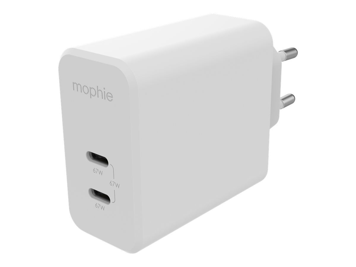 mophie speedport 67 - Netzteil - 67 Watt - Fast Charge, PD - 2 Ausgabeanschlussstellen (24 pin USB-C)