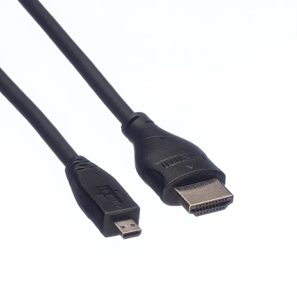 ROLINE HDMI High Speed Kabel mit Ethernet, HDMI ST - Micro HDMI ST, 2 m