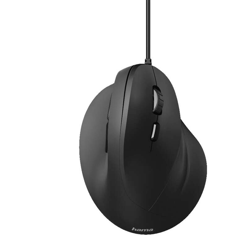 Hama Maus 182698 Ergonomische Maus, EMC-500, schwarz