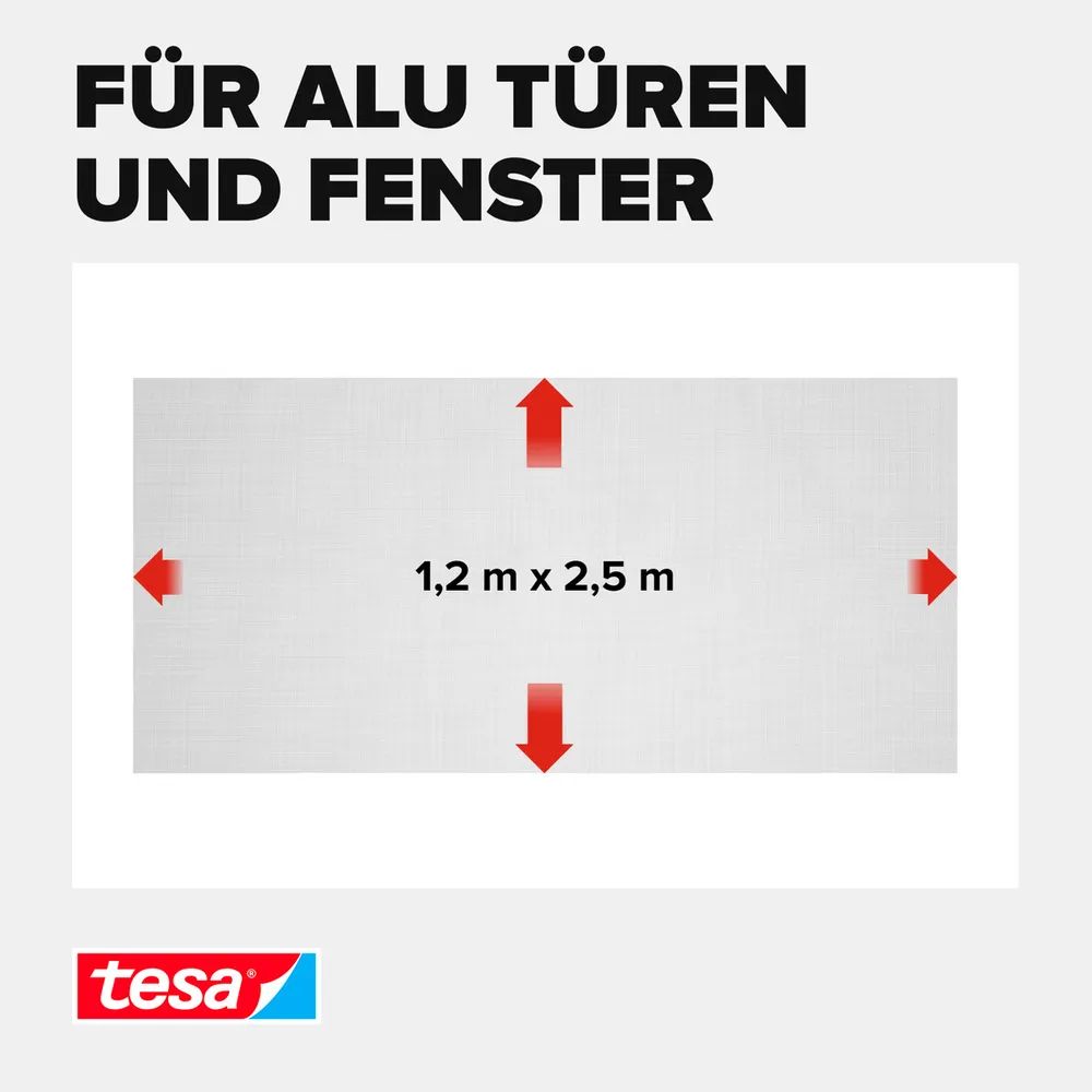 tesa® Fiberglas-Fliegengitter 1,20 x 2,50m, anthrazit