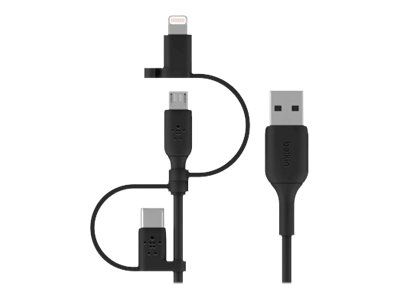 Belkin BoostCharge Universal - USB-Kabel - USB männlich zu Micro-USB Typ B, Lightning, 24 pin USB-C männlich