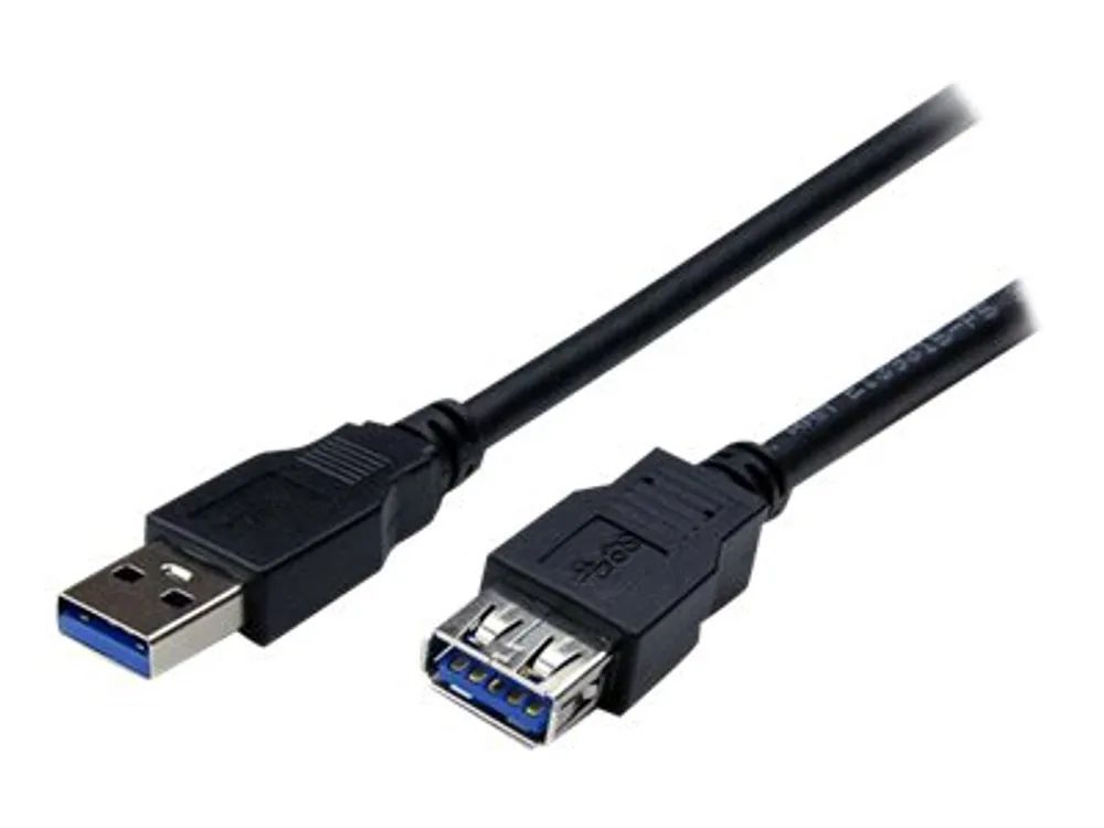 StarTech.com 2m USB 3.0 Verlängerungskabel - USB 3 Typ A auf A 2 Meter Kabel Verlängerung - Stecker/ Buchse - Schwarz - USB-Verlängerungskabel - USB Typ A (W)