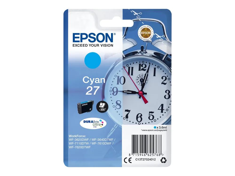 Epson 27 - 3.6 ml - Cyan - original - Blister
