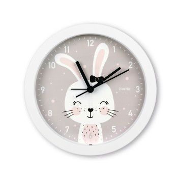 Hama Kinderuhr "Maui", ohne Ticken, Tischuhr mit Weckfunktion, Ø 16 cm