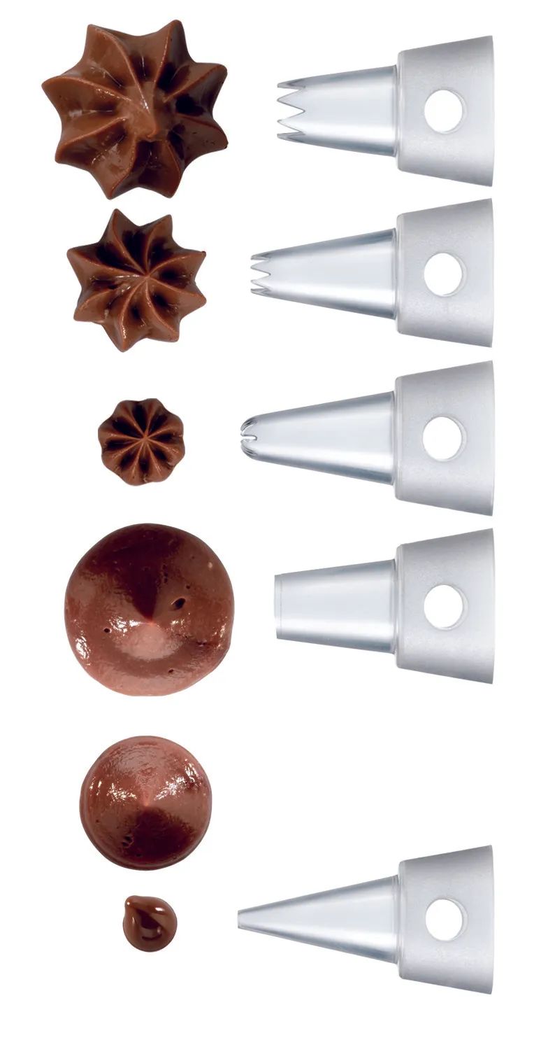 Lékué Decomax Verzierflasche mit 6 Düsen - Brown