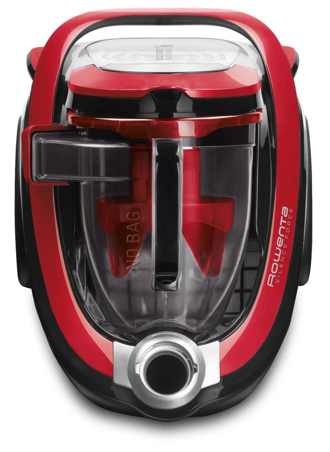 Rowenta RO7649 Zyklon-Staubsauger, Silence Force Cyclonic Home & Car - Schwarz/Rot