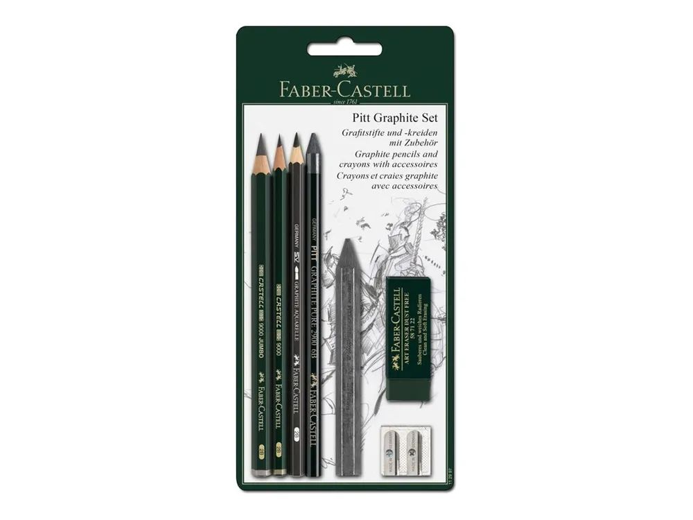 FABER-CASTELL Pitt Graphite set - Farbstift- und Bleistift-Set