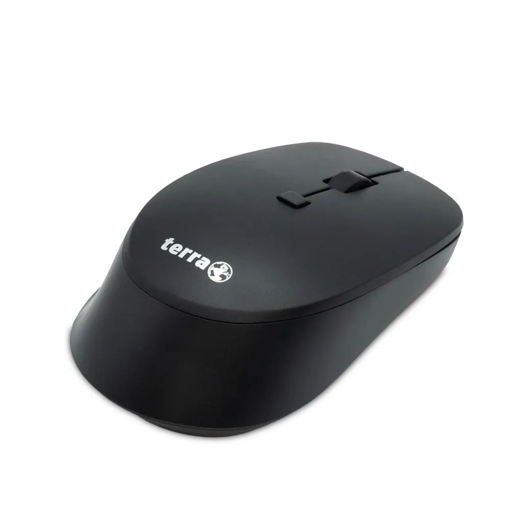 TERRA Mouse 4000 Wireless Silent USB black Maus für Rechtshänder - Maus - 2.400 dpi